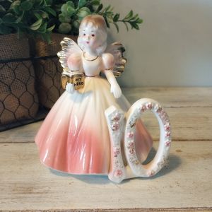 Joseph Originals 10th Birthday Angel Wings Girl Figurine My Hero Pink Dress Gift